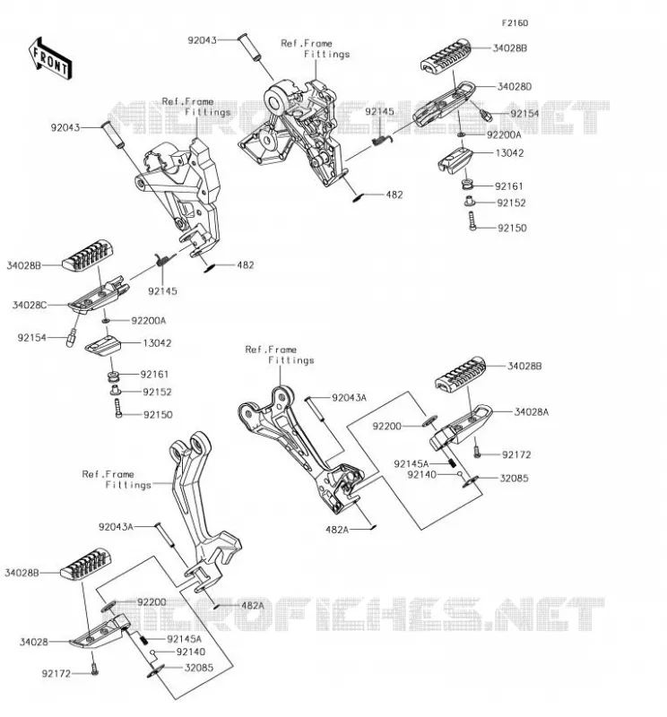 REPOSE PIED Kawasaki MOTOS 650 2018 NINJA 650  EX650KJF