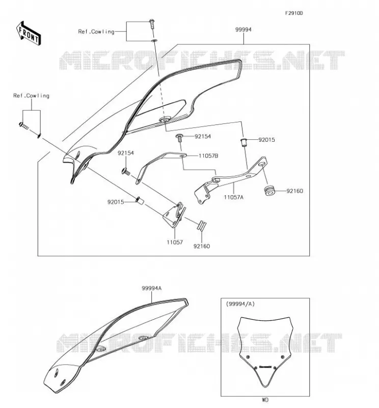 ACCESSOIRE(PARE-BRISE) Kawasaki MOTOS 650 2018 NINJA 650  EX650KJF