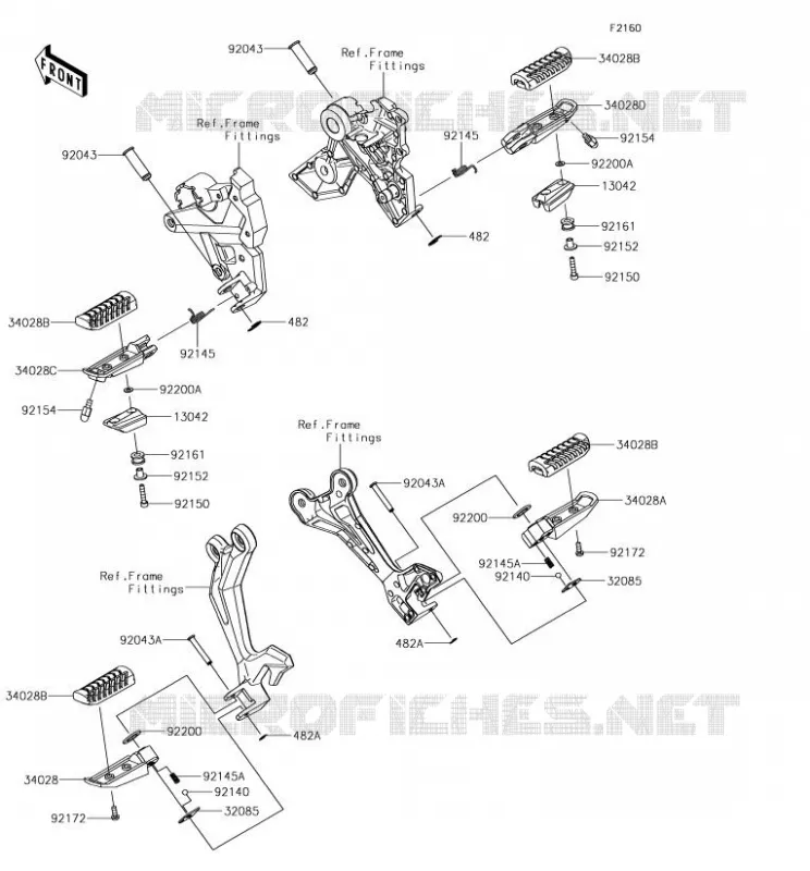 REPOSE PIED Kawasaki MOTOS 650 2018 NINJA 650  EX650KJF