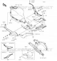 CACHE LAT&Eacute;RAL/GARDE CHAINE pour Kawasaki NINJA 650 2018