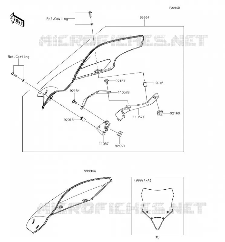 ACCESSOIRE(PARE-BRISE) Kawasaki MOTOS 650 2018 NINJA 650  EX650KJFA