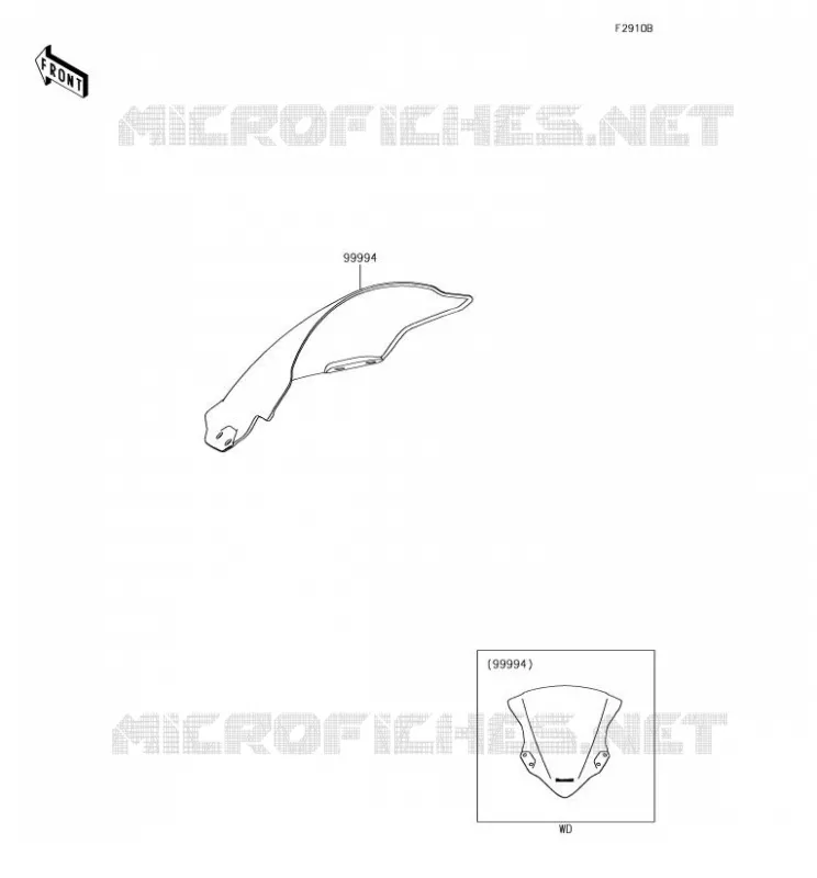ACCESSOIRE(PARE-BRISE) Kawasaki MOTOS 400 2018 NINJA 400  EX400GJFA