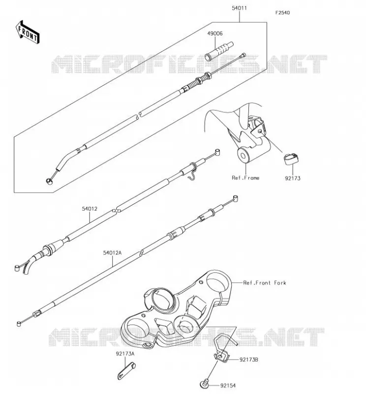 CABLES Kawasaki MOTOS 400 2018 NINJA 400  EX400GJFA