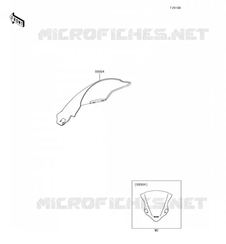 ACCESSOIRE(PARE-BRISE) Kawasaki MOTOS 400 2018 NINJA 400  EX400GJF