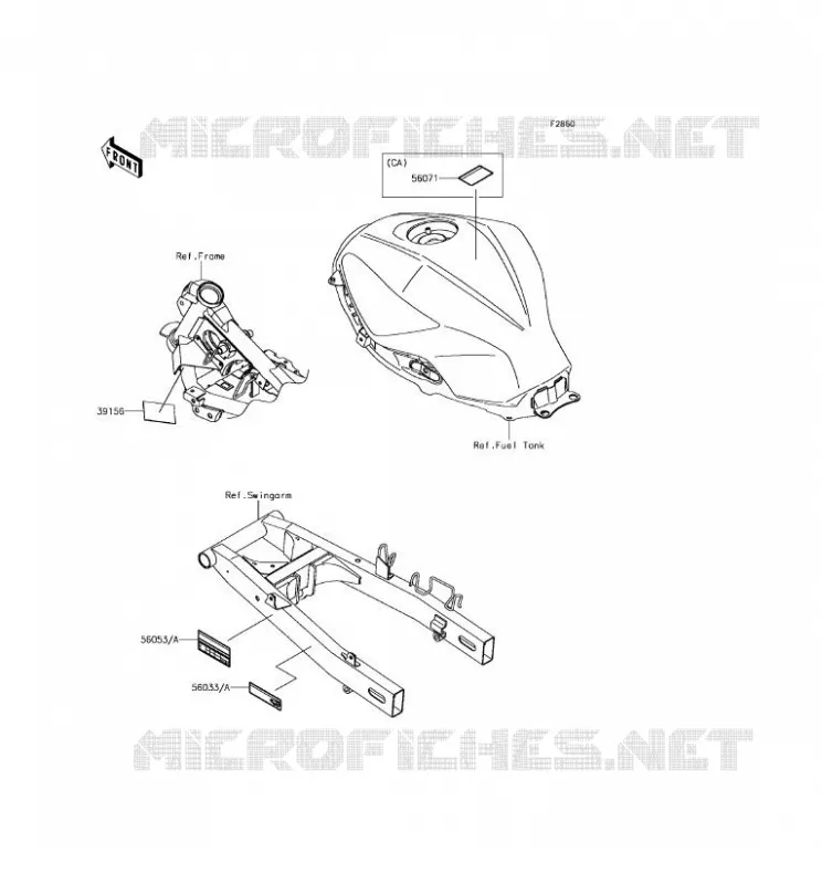 LABEL Kawasaki MOTOS 300 2017 NINJA 300  EX300AHF
