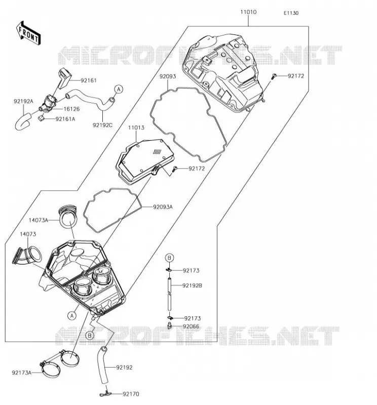 FILTRE A AIR Kawasaki MOTOS 650 2018 VERSYS 650  KLE650FJF