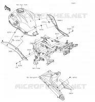 CACHE LAT&Eacute;RAL/GARDE CHAINE pour Kawasaki VERSYS 650 2018