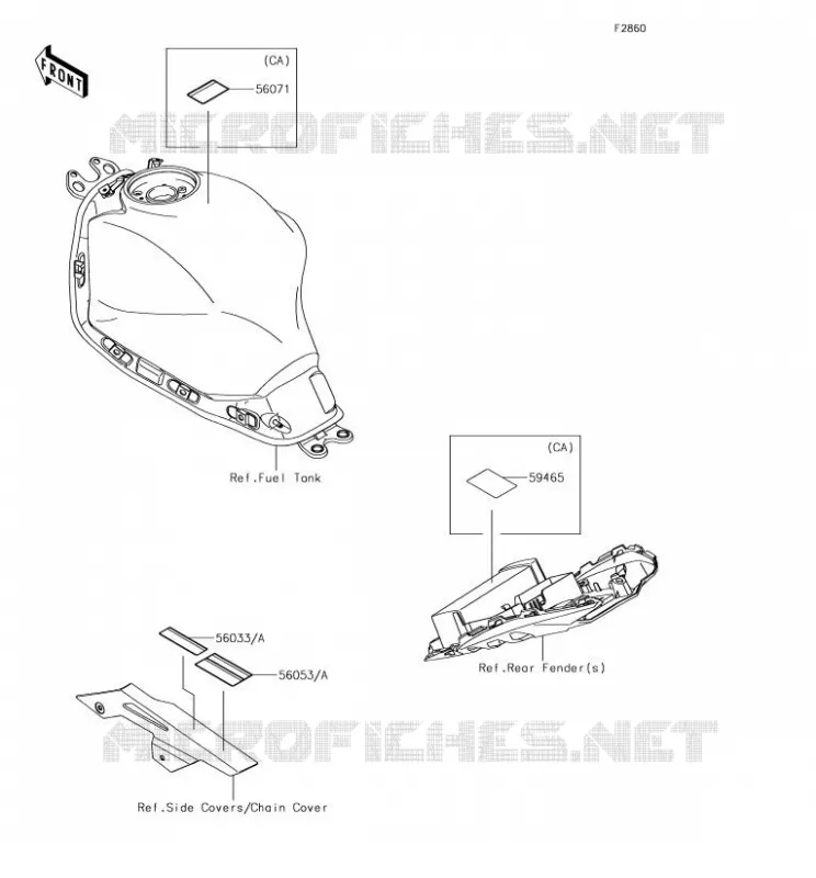 LABEL Kawasaki MOTOS 650 2018 Z650  ER650GJF