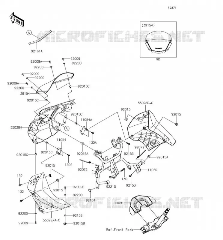 CARENAGE Kawasaki MOTOS 650 2018 KLR650  KL650EJS