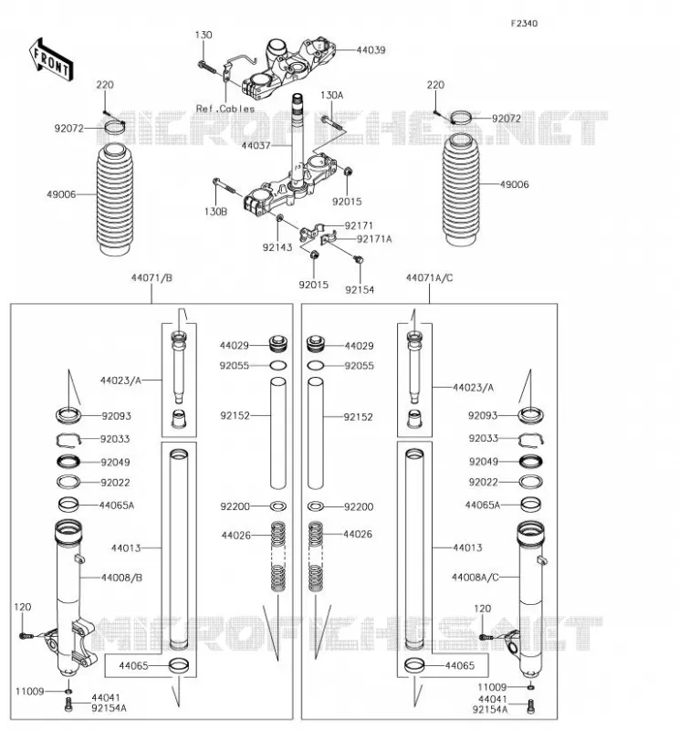FOURCHE Kawasaki MOTOS 650 2018 KLR650  KL650EJS