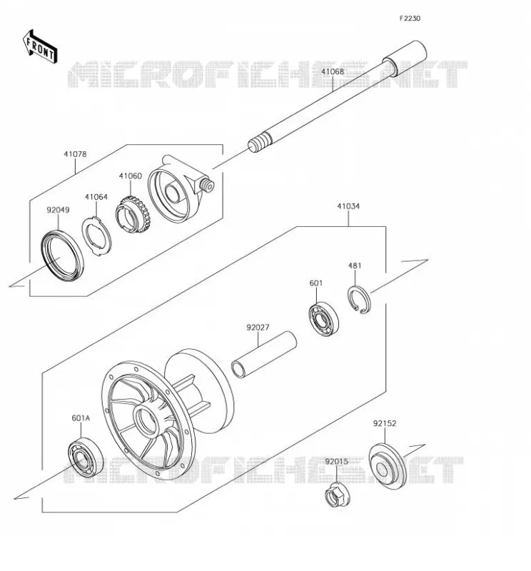 MOYEU AVANT Kawasaki MOTOS 650 2018 KLR650  KL650EJS