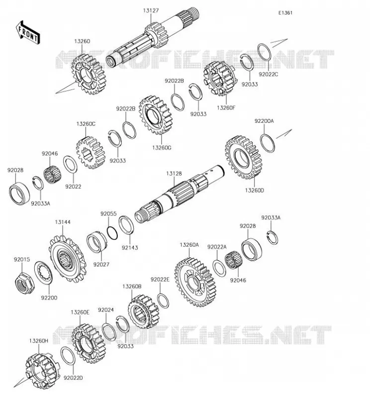 TRANSMISSION Kawasaki MOTOS 650 2018 KLR650  KL650EJS