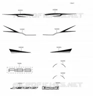STICKER(GRAY) pour Kawasaki J300 2018