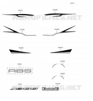STICKER (NOIR) pour Kawasaki J300 2018
