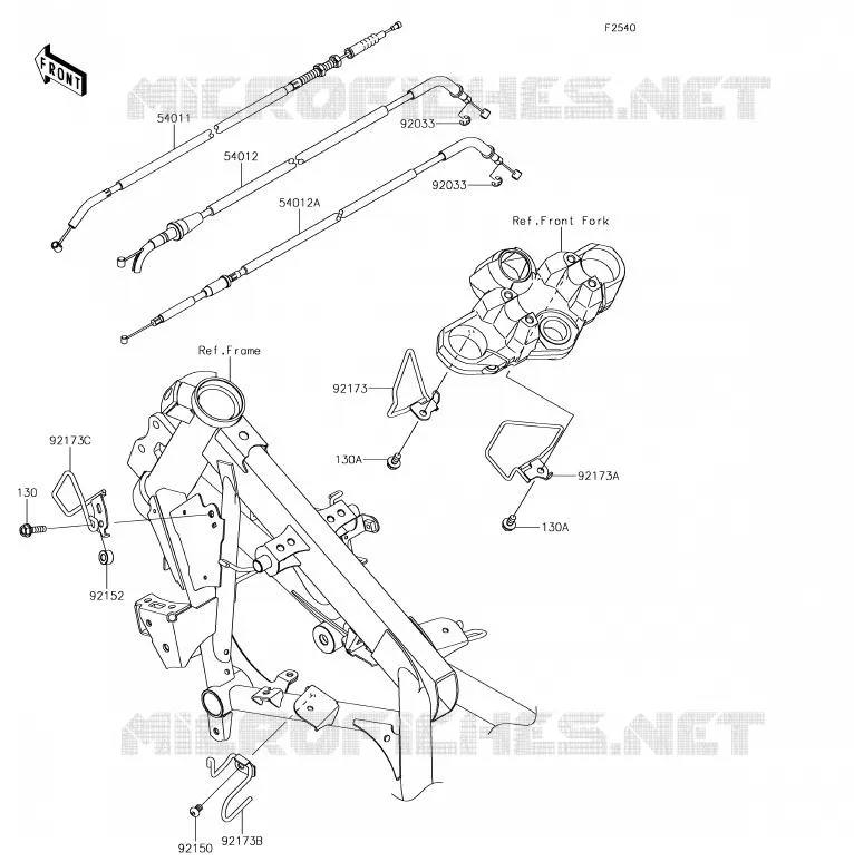 CABLES Kawasaki MOTOS 300 2017 VERSYS-X 300  KLE300BHF
