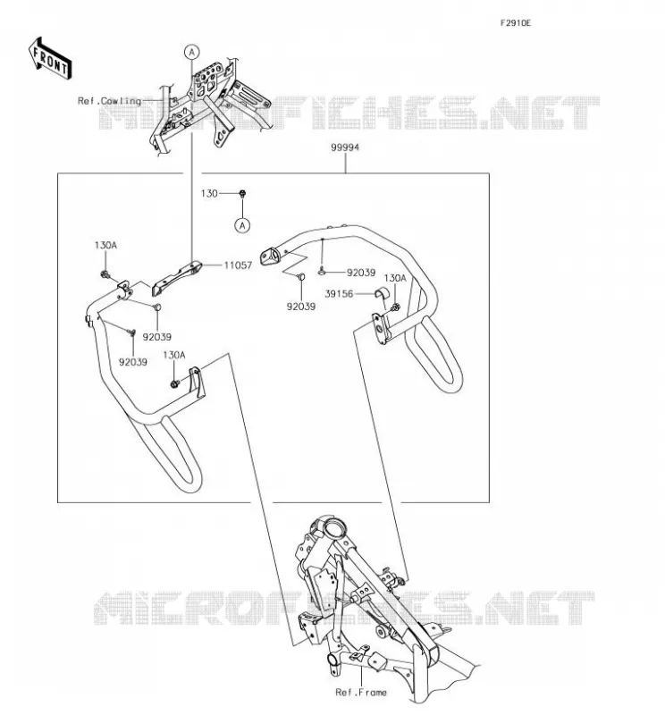 ACCESSOIRE (PROTECTION MOTEUR) Kawasaki MOTOS 300 2018 VERSYS-X 300  KLE300BJF