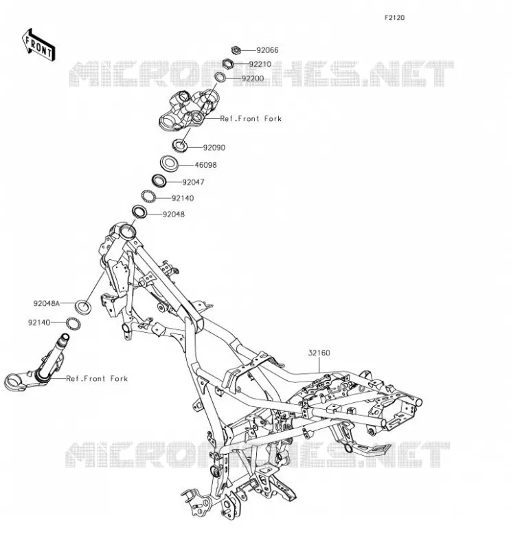 CH&Acirc;SSIS Kawasaki MOTOS 300 2018 VERSYS-X 300  KLE300BJF