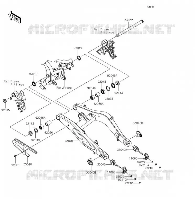 BRAS OSCILLANT Kawasaki MOTOS 650 2018 Z650  ER650HJF