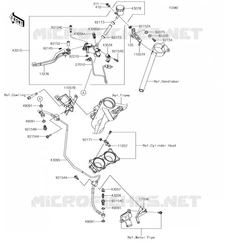 EMBRAYAGE MAITRE CYLINDRE Kawasaki MOTOS 1000 2017 NINJA H2  ZX1000XHF