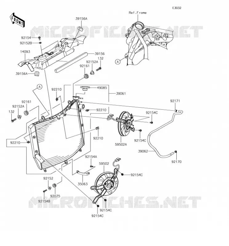 RADIATEUR Kawasaki MOTOS 1000 2017 NINJA H2  ZX1000XHF
