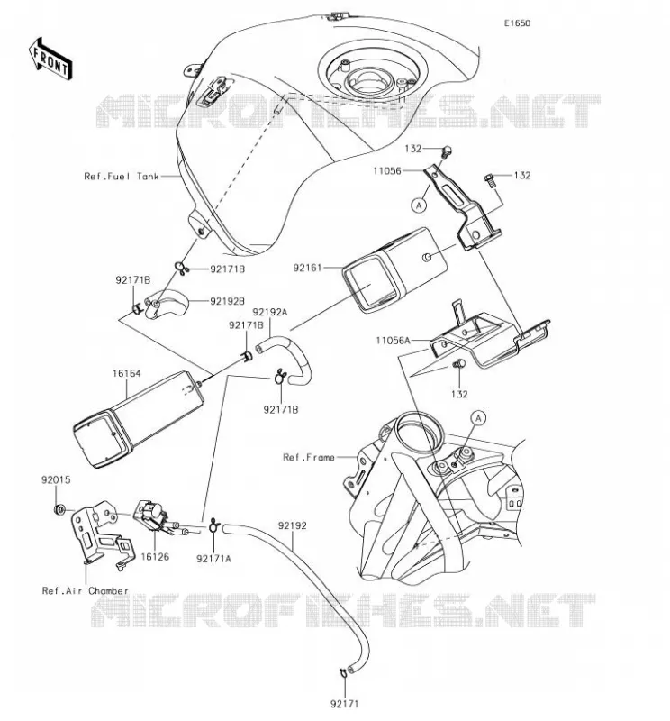 SYSTEME D'EVAPORATION CARBURANT Kawasaki MOTOS 1000 2017 NINJA H2  ZX1000XHF