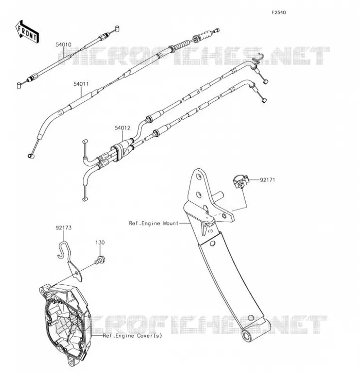 CABLES Kawasaki MOTOS 1000 2018 Z1000SX  ZX1000WJF