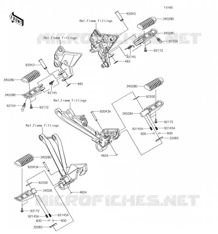 REPOSE PIED Kawasaki MOTOS 1000 2018 Z1000SX  ZX1000WJF