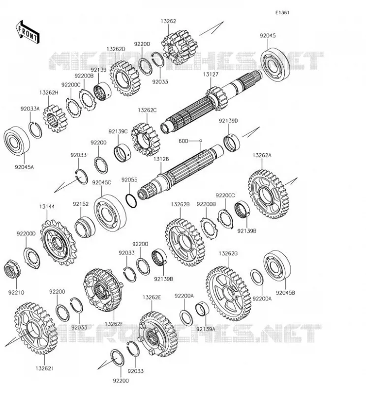 TRANSMISSION Kawasaki MOTOS 1000 2018 NINJA ZX-10R  ZX1000SJF