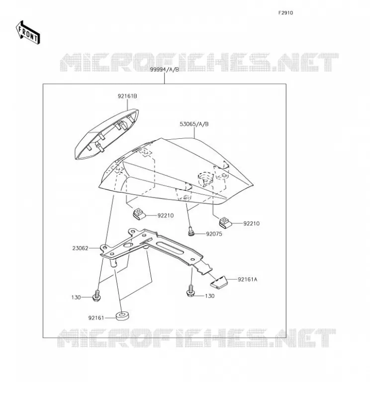 ACCESSOIRE (COUVRE SELLE) Kawasaki MOTOS 1000 2018 NINJA ZX-10R  ZX1000SJF