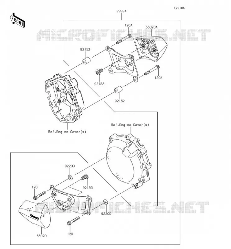 ACCESSOIRE(PROTEGE CARTER) Kawasaki MOTOS 1000 2018 NINJA ZX-10R  ZX1000SJF