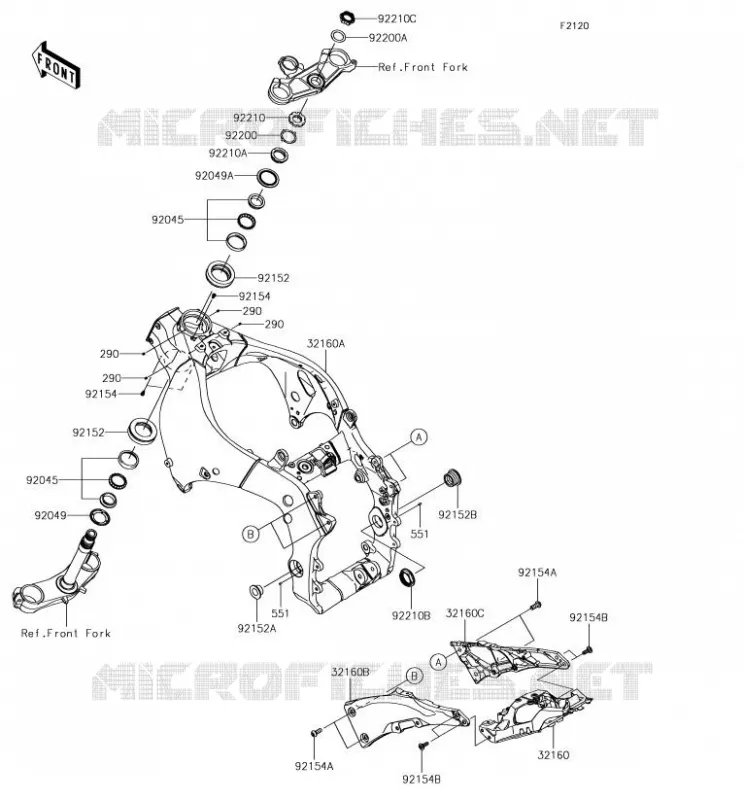 CH&Acirc;SSIS Kawasaki MOTOS 1000 2018 NINJA ZX-10R  ZX1000RJFA