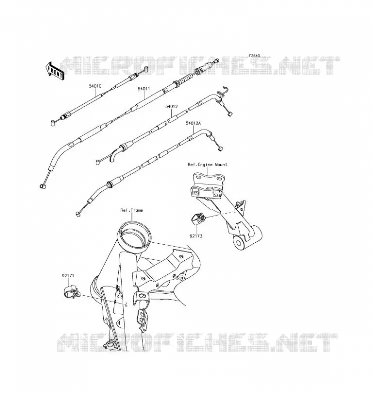 CABLES Kawasaki MOTOS 900 2017 Z900  ZR900AHF