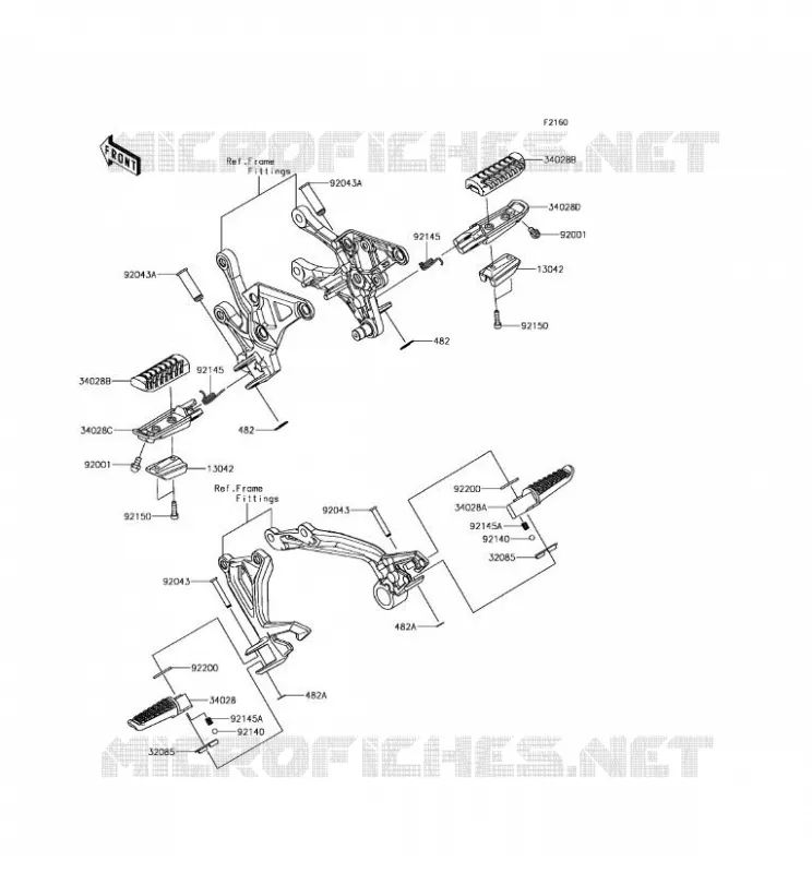 REPOSE PIED Kawasaki MOTOS 900 2017 Z900  ZR900AHF