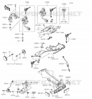 CONTACTEUR SERRURE/R&Eacute;FLECTEUR pour Kawasaki Z900 2018