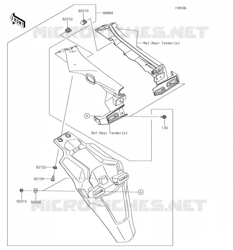 Accessory(Extended Flap) Kawasaki MOTOS 900 2018 Z900  ZR900BJF
