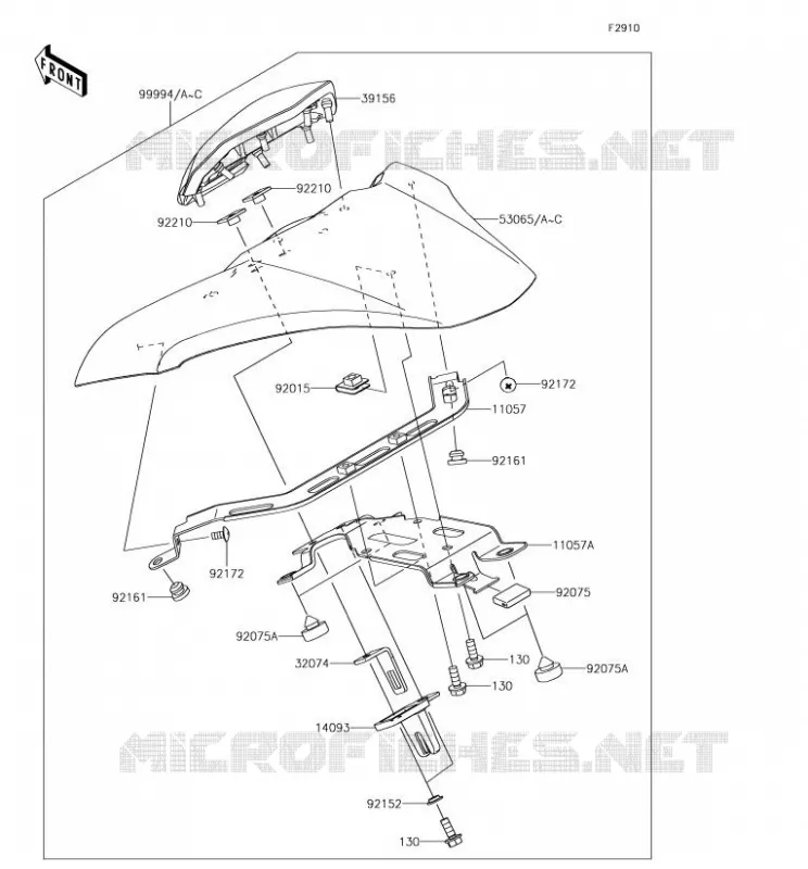 ACCESSOIRE (COUVRE SELLE) Kawasaki MOTOS 900 2018 Z900  ZR900BJF