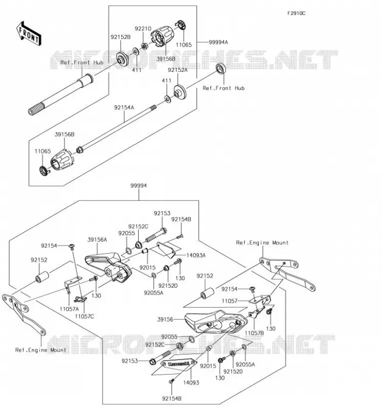 Accessory(Slider) Kawasaki MOTOS 900 2018 Z900  ZR900BJF