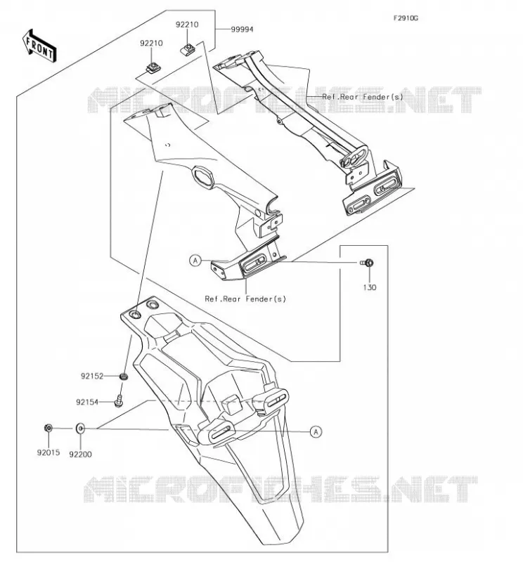 Accessory(Extended Flap) Kawasaki MOTOS 900 2018 Z900  ZR900BJF