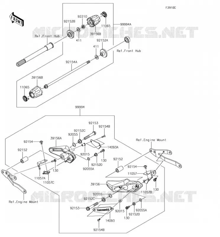 Accessory(Slider) Kawasaki MOTOS 900 2018 Z900  ZR900BJF