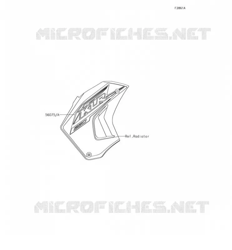 STICKER(YELLOW) Kawasaki MOTOS 650 2018 KLR650  KL650EJF