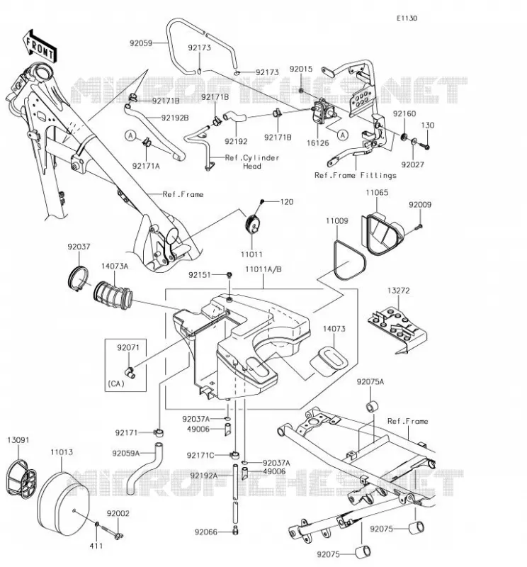 FILTRE A AIR Kawasaki MOTOS 650 2018 KLR650  KL650EJF