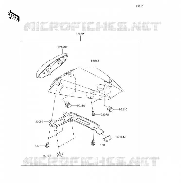 ACCESSOIRE (COUVRE SELLE) Kawasaki MOTOS 1000 2018 NINJA ZX-10R SE  ZX1002CJF