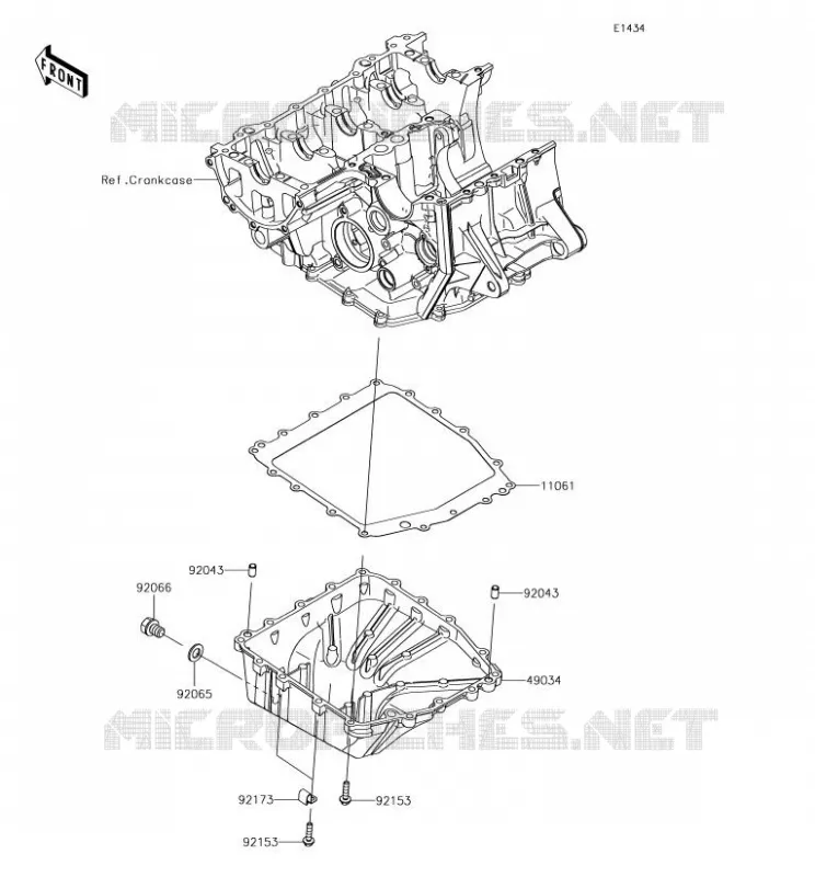 CARTER INFERIEUR Kawasaki MOTOS 636 2018 NINJA ZX-6R  ZX636FJF