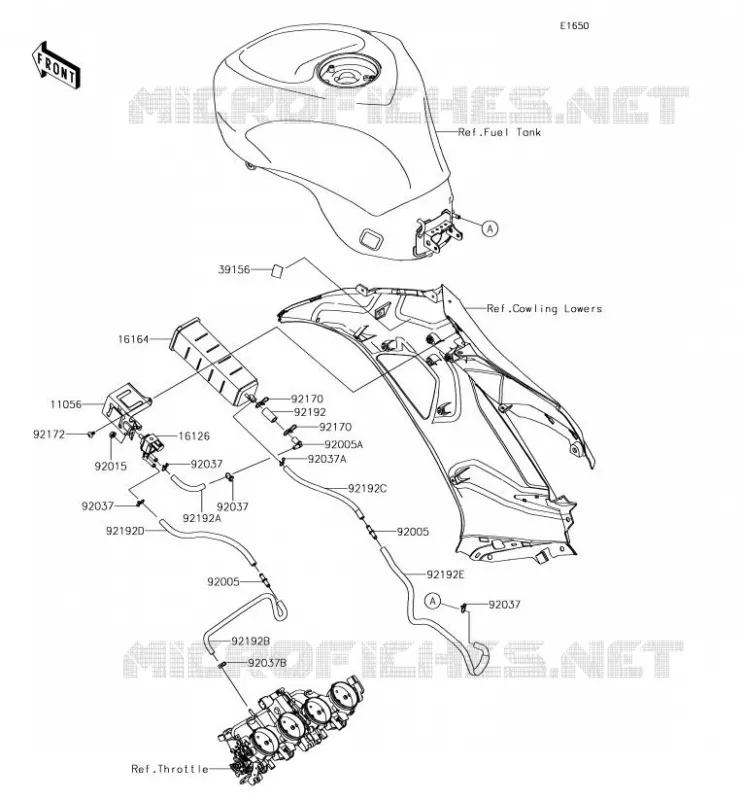 SYSTEME D'EVAPORATION CARBURANT(CA) Kawasaki MOTOS 636 2018 NINJA ZX-6R  ZX636FJF