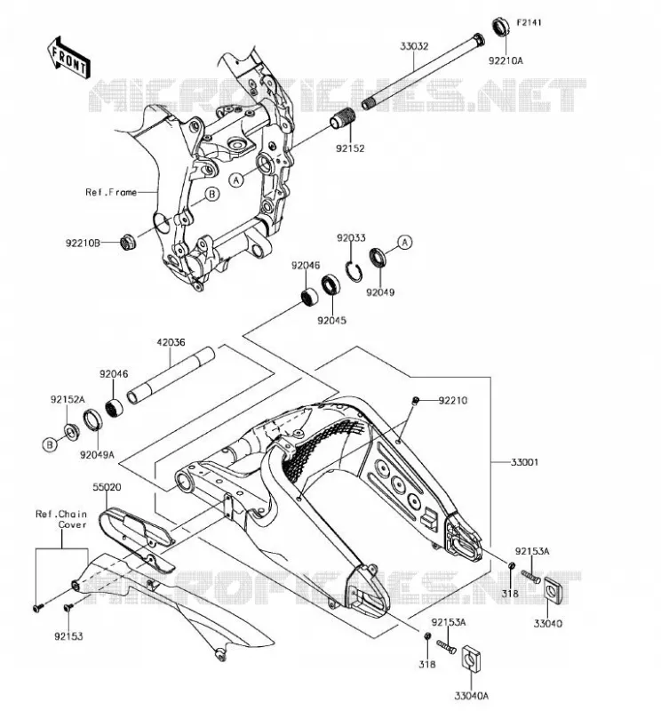 BRAS OSCILLANT Kawasaki MOTOS 636 2017 NINJA ZX-6R ABS  ZX636FHFA