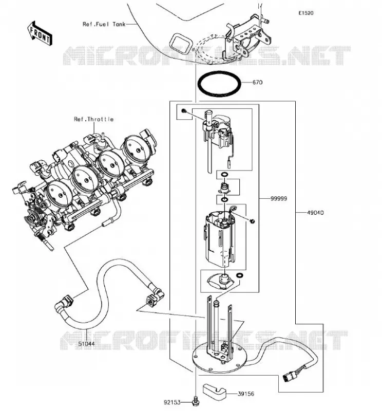 POMPE A ESSENCE Kawasaki MOTOS 636 2017 NINJA ZX-6R ABS  ZX636FHFA