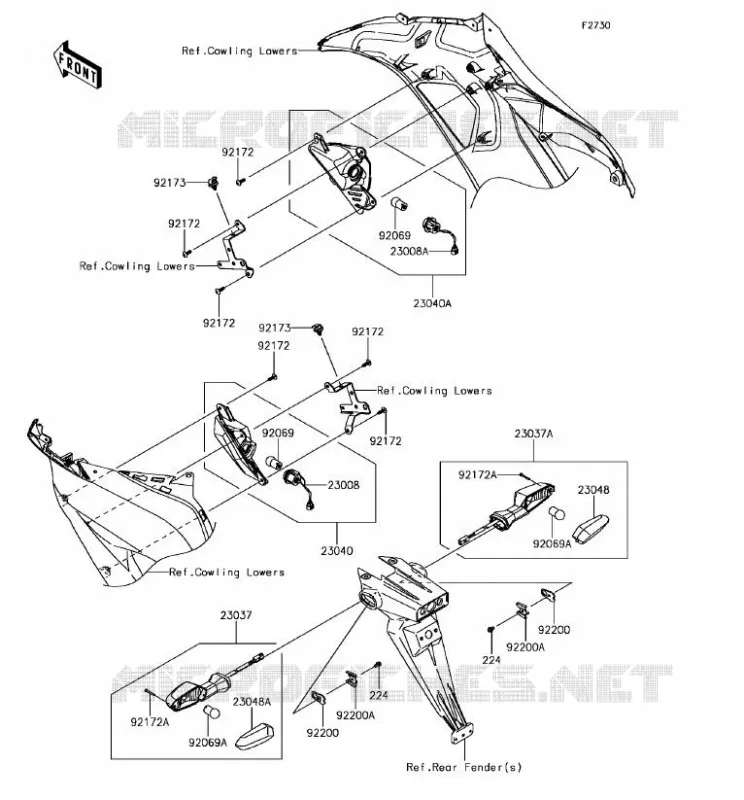 CLIGNOTANTS Kawasaki MOTOS 636 2017 NINJA ZX-6R ABS  ZX636FHF