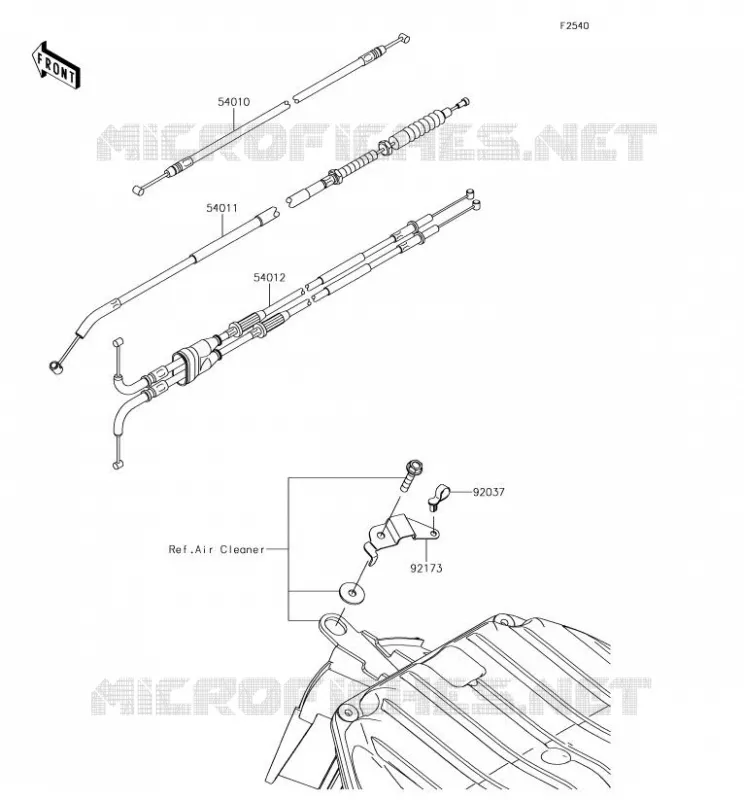 CABLES Kawasaki MOTOS 636 2018 NINJA ZX-6R  ZX636EJF