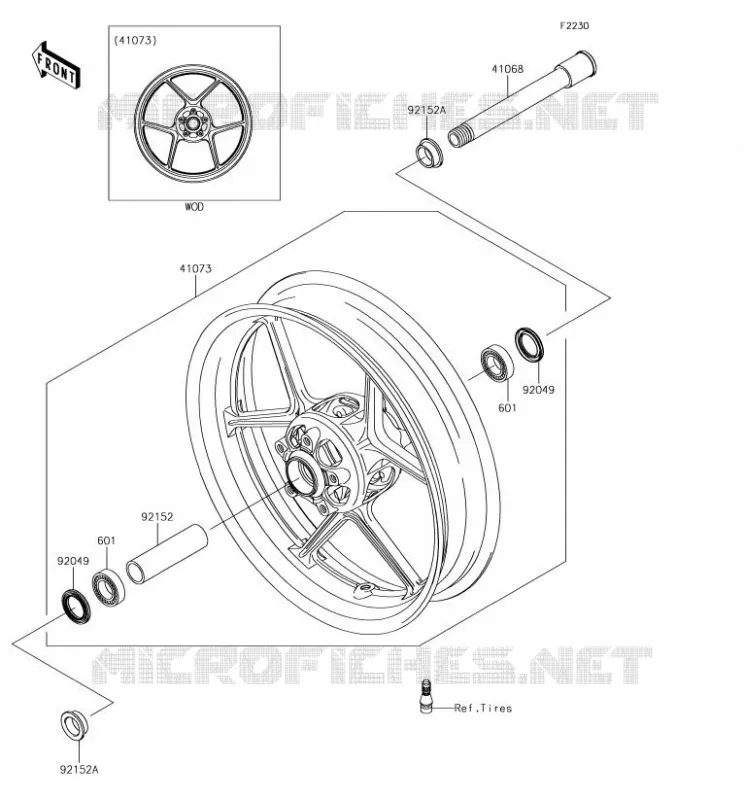ROUE AVANT Kawasaki MOTOS 636 2018 NINJA ZX-6R  ZX636EJF