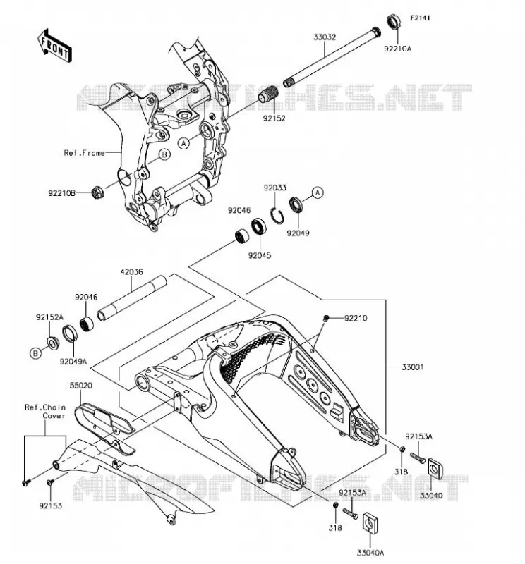 BRAS OSCILLANT Kawasaki MOTOS 636 2017 NINJA ZX-6R  ZX636EHFA
